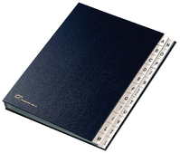 Fraschini Alphabetical Folders divisore Blu Finta pelle 240 x 340 mm