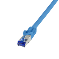 LogiLink C6A016S hálózati kábel Kék 0,25 M Cat6a S/FTP (S-STP)