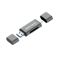 Vention CCHH0 lettore di schede USB Type-A/USB Type-C/Micro-USB Grigio