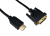 Cables Direct 1m HDMI-DVI-D Black