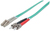 Intellinet Fiber Optic Patch Cable, OM3, ST/LC, 3m, Aqua, Duplex, Multimode, 50/125 µm, LSZH, Fibre, Lifetime Warranty, Polybag