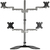 StarTech.com Desktop Quad Monitor Stand - Ergonomic VESA 4 Monitor Arm (2x2) up to 32" - Free Standing Articulating Universal Pole Mount - Height Adjustable/Tilt/Swivel/Rotate -...