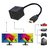 Techly 0.3m HDMI - 2x HDMI M/F HDMI kabel 0,3 m HDMI Type A (Standaard) 2 x HDMI Type A (Standard) Zwart