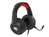 GENESIS Neon 200 Zestaw słuchawkowy Opaska na głowę Złącze 3,5 mm USB Typu-A Czarny, Czerwony