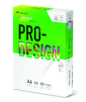 Papier ksero PRO-DESIGN FSC, satynowany, klasa A++, A4, 168CIE, 160gsm, 250 ark.