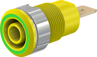 4 mm Sicherheitsbuchse grün/gelb SLB4-F6,3