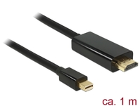 Delock Kabel Mini Displayport 1.1 Stecker > HDMI-A Stecker 1 m schwarz