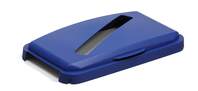 Durable DURABIN 60 Hinged Lid with Slot Cut-Out - Blue