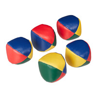 Relaxdays Jonglierbälle 5er Set, Profis, Anfänger, Juggling Balls weich, Kinder, Erwachsene, Jonglierset, Ø 6,5 cm, bunt
