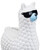 Relaxdays Lama Spardose, mit Sonnenbrille, Geschenkidee & Deko, Alpaka Sparbüchse aus Keramik, HBT 15,5 x 11 x 6cm, weiß