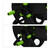 Relaxdays Schlauchtrommel, für 30 m 1/2" Schlauch, Stahl, Kunststoff, Schlauchhalter, HBT: 38 x 42 x 31 cm, schwarz/grün