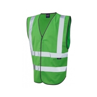 Leo W05-GN Hi-Viz Standard Waistcoats Emerald Green - Size S