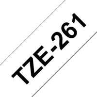 BROTHER szalag TZe-261, Fehér alapon Fekete, Laminált, 36mm 1.4", 8 méter