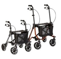 Rollator TAiMA m.Stockhalteru.Netz,braunmetallic,SH 59cm