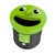 Novelty Smiley Face Recycling Bin - 52 Litre-Grey Lid with Aluminium Cans Label