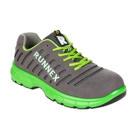 RUNNEX® S1P ESD-Sicherheitshalbschuhe FlexStar grau/ grün 5170 Gr.37