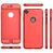 NALIA Custodia Integrale compatibile con iPhone 7, Cover Protettiva Fronte e Retro & Vetro Temperato, Case Rigida Protezione Telefono Cellulare Bumper Sottile Rosso