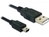Kabel, USB 2.0 A Stecker an USB mini B Stecker (5 Pin), 1m, Delock® [82273]