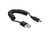 Anschlusskabel USB 2.0 Stecker A an Stecker Mini, Spiralkabel, schwarz, 0,2m - 0,6m, Delock® [83164]