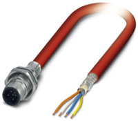 Sensor-Aktor Kabel, M12-Kabelstecker, gerade auf offenes Ende, 4-polig, 2 m, PVC