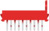 Stiftleiste, 10-polig, RM 1.27 mm, gerade, rot, 8-215464-0