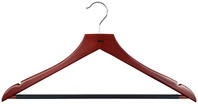 Kleiderbügel Cimbrio mit rutschfestem Steg; 44.5x23 cm (LxH); mahagoni; 24
