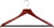 Kleiderbügel Cimbrio mit rutschfestem Steg; 44.5x23 cm (LxH); mahagoni; 24