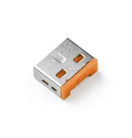 Port Blocker Usb Type-A , Orange Plastic 100 Pc(S) ,