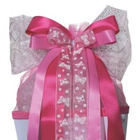Schultütenschleife, LED-Pink Glamour, Polyester, 50x23cm ROTH 679290