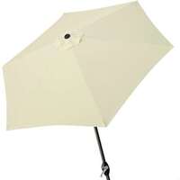 PARASOL 300 CM CON CHIMENEA Y MÁSTIL DE ALUMINIO 3,8 CM COLOR CREMA