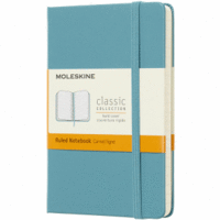 Notizbuch Pocket A6 liniert Hardcover 96 Blatt riffblau