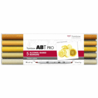 Dual-Fasermaler ABT Pro Keilspitze/Pinselspitze Alkoholbasis VE=5 Stück Yellow Colors