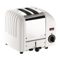 Dualit Vario 2 Slice Toaster in White with Automatic Switch Off - 230 V