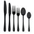Olympia Etna Dessert Fork in Black Made of 18/10 Stainless Steel 183(L)mm