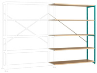 Großfach-Steckregal Anbauregal mit 5 Holzverbundböden, HxBxT = 2000 x 1500 x 500 mm | RPK1142.5021