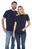 ESD-T-Shirt, rundhals, 150g/m², navyblau/schwarz, 3XL