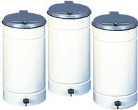 Abfallbehälter m.Pedal H700 mm D450 mm elfenbein
