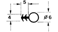 Dichtungsprofil SIPRO 119-5, braun, Rolle à 100m