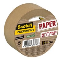 Scotch® Verpackungsklebeband aus Papier, braun, 50 mm x 50 m, 1 Rolle