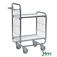 Kongamek order picking trolleys with adjustable shelves, H x W x L - 1120 x 470 x 1195 with 2 shelves