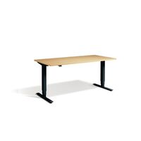 Adjustable height desk with dual motor