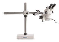 Stereo-Zoom-Mikroskop-Set Binokular 0,7-4,5x, Teleskoparm-Ständer Platte, LED-Ri