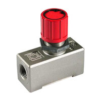 AS2000E-01 Snelheidsregelventiel metaal inline R1/8"