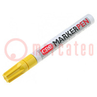 Marker: paint marker; yellow; MARKER PEN; Tip: round; 3mm