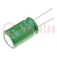 Supercapacitor; THT; 22F; 2.7VDC; -20÷50%; Body dim: Ø16x25mm; EDLC