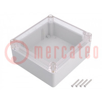 Enclosure: multipurpose; X: 115mm; Y: 125mm; Z: 58mm; ABS; grey; IP65