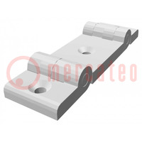 Hinge; Width: 119mm; technopolymer PA; black; H: 36mm; for profiles