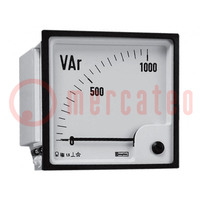 Meter: power; analogue,mounting; on panel; 750/1A; 400/230V