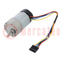 Motor: DC; with gearbox; 12VDC; 5.5A; Shaft: D spring; 1000rpm; 10: 1