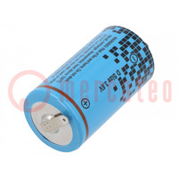 Battery: lithium; 3.6V; D; 14500mAh; Ø34.2x61.5mm; soldering lugs